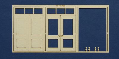 M 70-23c O gauge double door with square transom type 2